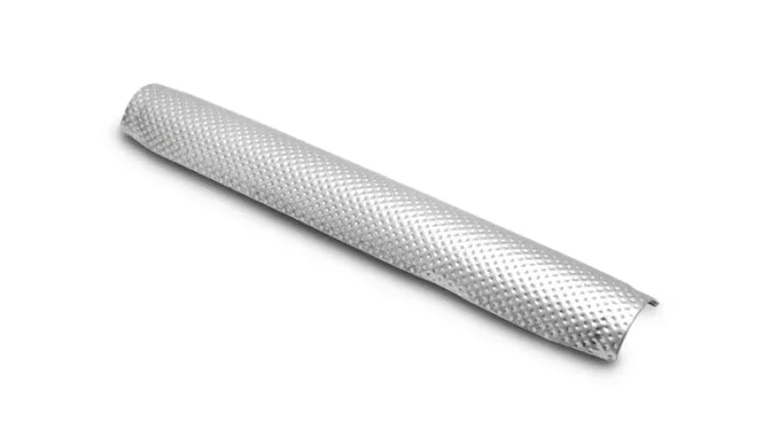 Vibrant SHEETHOT Premed Pipe Shield 2in-3in OD Straight Tubing 2 Foot Length Rated Direct Heat 1100F - Back View