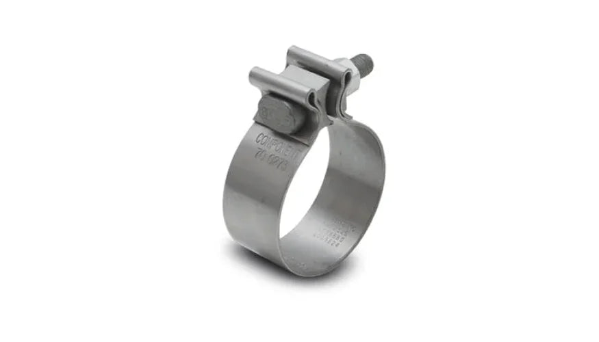 Vibrant SS Accuseal Exhaust Seal Clamp for 2in OD Tubing (1in wide band) - Side View