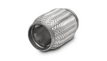 Load image into Gallery viewer, Vibrant SS Flex Coupling with Inner Braid Liner 2.25in inlet/outlet x 4in flex length - Side View