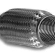 Load image into Gallery viewer, Vibrant SS Flex Coupling with Inner Braid Liner 2in inlet/outlet x 8in flex length - Side View