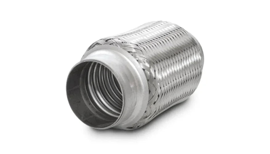 Vibrant SS Flex Coupling without Inner Liner 2.5in inlet/outlet x 6in long - Side View