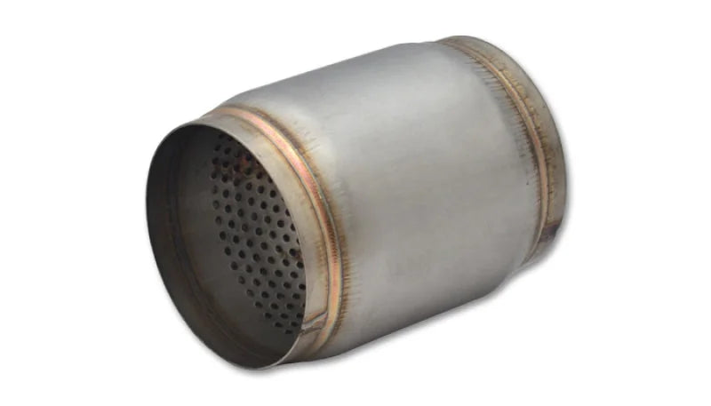 Vibrant SS Race Muffler 3.5in inlet/outlet x 5in long - Main Product View