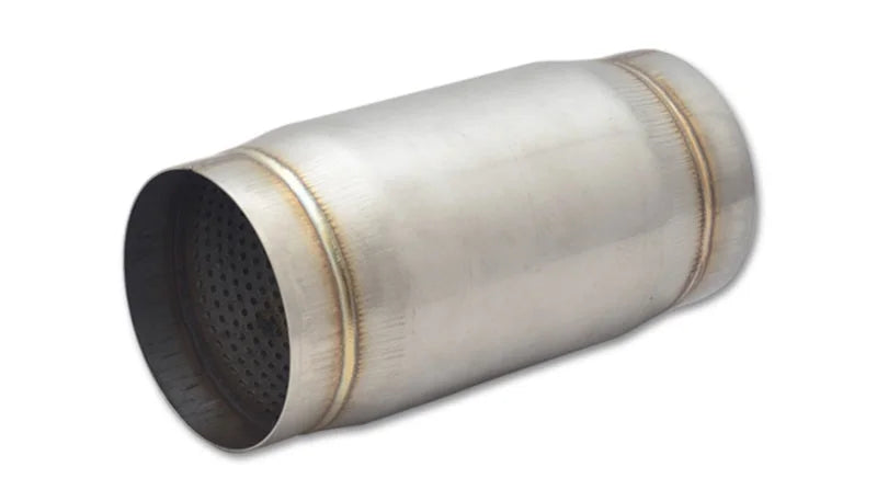 Vibrant SS Race Muffler 4in inlet/outlet x 9in long - Main Product View
