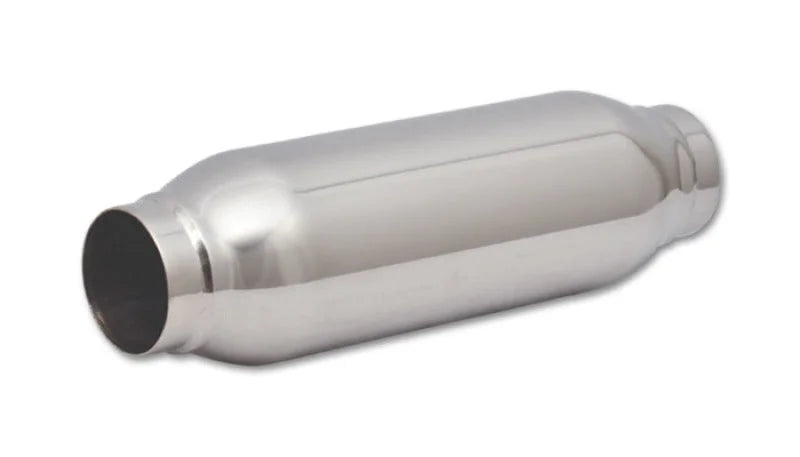 Vibrant SS Resonator (Standard Design) 2.25in inlet/outlet x 12in long - Side View
