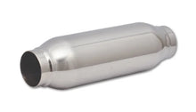 Load image into Gallery viewer, Vibrant SS Resonator (Standard Design) 2.25in inlet/outlet x 12in long - Side View