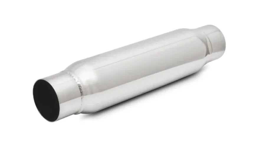 Vibrant SS Resonator (Standard Design) 2.5in inlet/outlet x 12in long - Side View