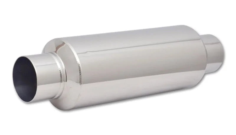 Vibrant SS Resonator (Standard Design) 3in inlet/outlet x 18in long w/ 5in OD resonator body - Main Product View