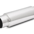 Load image into Gallery viewer, Vibrant SS Resonator (Standard Design) 3in inlet/outlet x 18in long w/ 5in OD resonator body - Side View