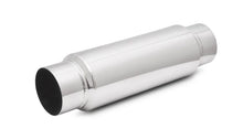 Load image into Gallery viewer, Vibrant SS Resonator (Standard Design) 3in inlet/outlet x 18in long w/ 5in OD resonator body - Side View