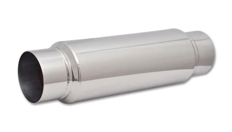 Vibrant SS Resonator (Standard Design) 4in inlet/outlet x 18in long w/5in OD resonator body - Main Product View