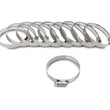 Load image into Gallery viewer, Vibrant S.S. Worm Gear Clamps Pack of 10 - Clamping Range: 4.05in - 5.00in (103mm - 127mm) - Side View