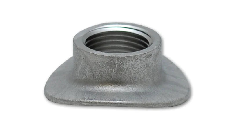 Vibrant Saddle Style Oxygen Sensor Weld Bung T304 SS (M18 x 1.5 thread) - Retail Pack of 1 pc. - Side View