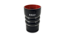 Load image into Gallery viewer, Vibrant Silicone Coupling 4 Ply Aramid CAC Transition Hose 4in x 3.5in Inlet/Outlet - Black - Main Product View