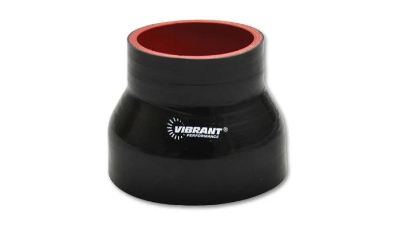 Vibrant Silicone Reducer Coupler 2.50in ID x 1.50in ID x 3.00in Long - Black - Main Product View