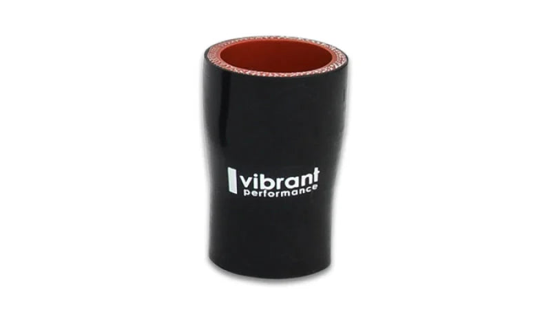 Vibrant Silicone Reducer Coupler 2.75in ID x 1.75in ID x 3.00in Long - Black - Side View