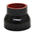Load image into Gallery viewer, Vibrant Silicone Reducer Coupler 3.00in ID x 2.375in ID x 3.00in Long - Black - Main Product View