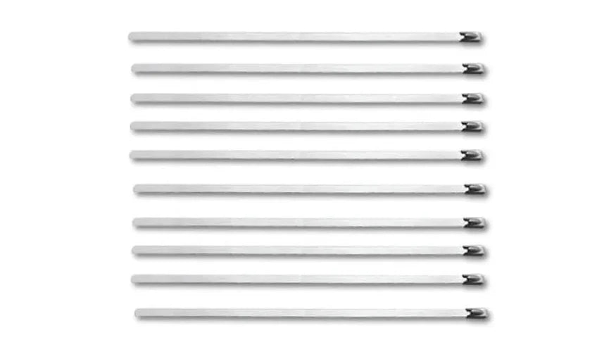 Vibrant Stainless Steel Cable Ties 14.5in Long (10 Cable Ties / Pack) - Side View