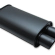 Load image into Gallery viewer, Vibrant StreetPower FLAT BLACK Oval Muffler with Dual 3in Outlet - 3in inlet I.D. - Side View