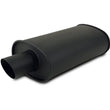 Load image into Gallery viewer, Vibrant StreetPower FLAT BLACK Oval Muffler with Single 3in Outlet - 3in inlet I.D. - Side View