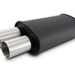 Load image into Gallery viewer, Vibrant Streetpower Flat Blk Muffler 9x5x15in Body 2.5in Inlet ID 3in Tip OD w/Dual Straight Tips