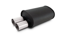 Load image into Gallery viewer, Vibrant StreetPower Flat Black Muffler 9.5-inch x 6.75-inch x 15-inch Body 2.5-inch Inlet ID 3-inch Tip OD with Dual Strai...