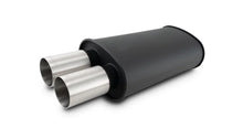 Load image into Gallery viewer, Vibrant StreetPower Flat Muffler Dual 304SS Brushed Tips 9-inch x 5-inch x 15-inch - 3-inch Dual Inlet - Main Product View