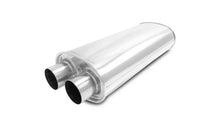 Load image into Gallery viewer, Vibrant StreetPower Oval Muffler 2.50-inch Dual Inlet/Outlet 18-inch Body Length - Side View