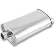 Load image into Gallery viewer, Vibrant StreetPower Oval Muffler - 2in Inlet/Dual Outlet (Center In - Offset Out) - Detail View