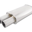 Load image into Gallery viewer, Vibrant Streetpower Oval Muffler w/3.00in Round Straight Cut Tip (3.00in Inlet) - Side View
