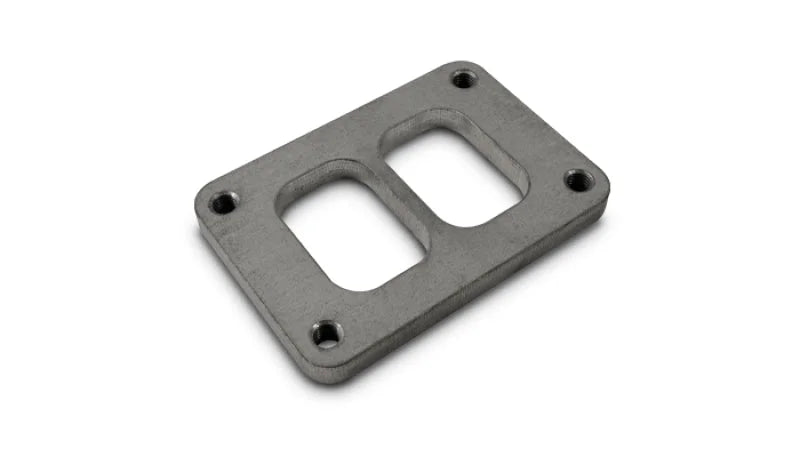 Vibrant T06 Turbo Inlet Flange (Divided Inlet) Mild Steel 1/2in Thick - Back View