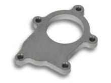 Load image into Gallery viewer, Vibrant T3 Turbo Discharge Flange (5 Bolt) for External Wastegate applicationsT304 SS 1/2in Thick - Side View