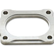 Load image into Gallery viewer, Vibrant T304 SS 4 Bolt Flange for 3.5in O.D. Oval tubing - Side View