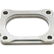 Load image into Gallery viewer, Vibrant T304 SS 4 Bolt Flange for 3in O.D. Oval tubing - Back View