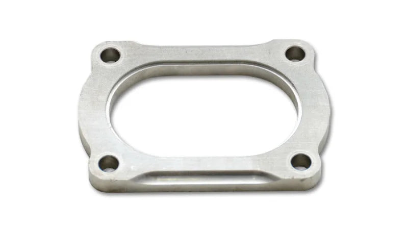 Vibrant T304 SS 4 Bolt Flange for 4in O.D. Oval Tubing - Side View
