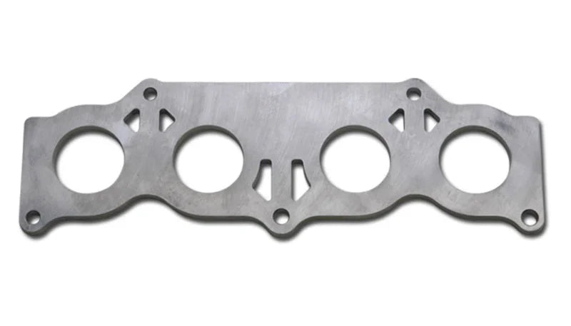 Vibrant T304 SS Exhaust Manifold Flange 3/8in Thick fits 2001-2013 Toyota (2AZFE motor) - Check Fitment Details - Back View