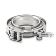 Load image into Gallery viewer, Vibrant T304 SS V-Band Flange Assembly for 2.5in O.D. Tubing incl 2 V-Band flanges &amp; 1 V-Band Clamp - Main Product View