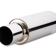 Load image into Gallery viewer, Vibrant TPV Round Muffler (23in Long) with 4in Round Tip Straight Cut - 4in inlet I.D. - Side View