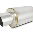 Load image into Gallery viewer, Vibrant TPV Turbo Round Muffler (17in Long) with 4in Round Tip Angle Cut - 3in inlet I.D. - Side View