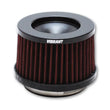 Load image into Gallery viewer, Vibrant The Classic Perf Air Filter 4.75in O.D. Cone x 3-1/2in Tall x 3in inlet I.D. Turbo Outlets - Side View