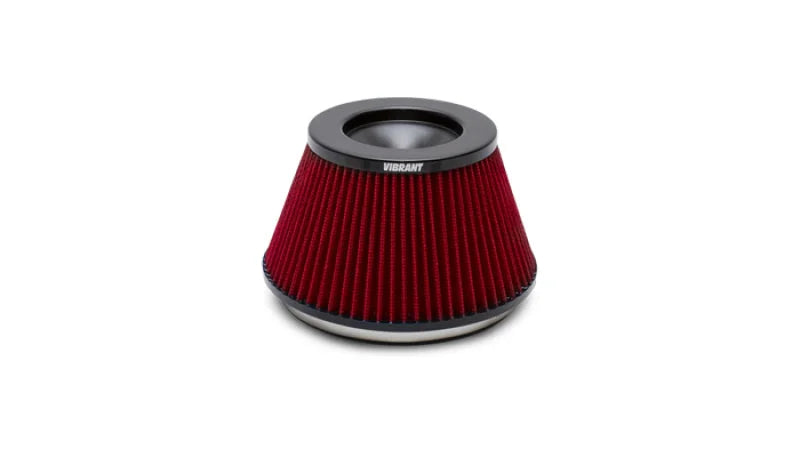 Vibrant The Classic Perf Air Filter 5in OD Conex3-5/8in Tallx6in ID Bellmouth VelocityStack10950-52 - Side View