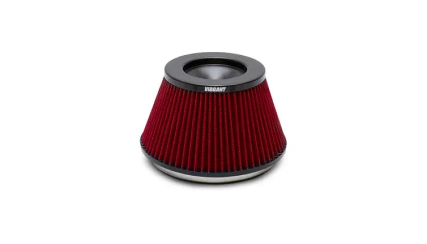 Vibrant The Classic Perf Air Filter 5in OD Conex3-5/8in Tallx6in ID Bellmouth VelocityStack10950-52 - Side View