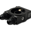 Load image into Gallery viewer, Vibrant Thermostatic Oil Cooler Sandwich Adapter w/Thermostat - Main Product View