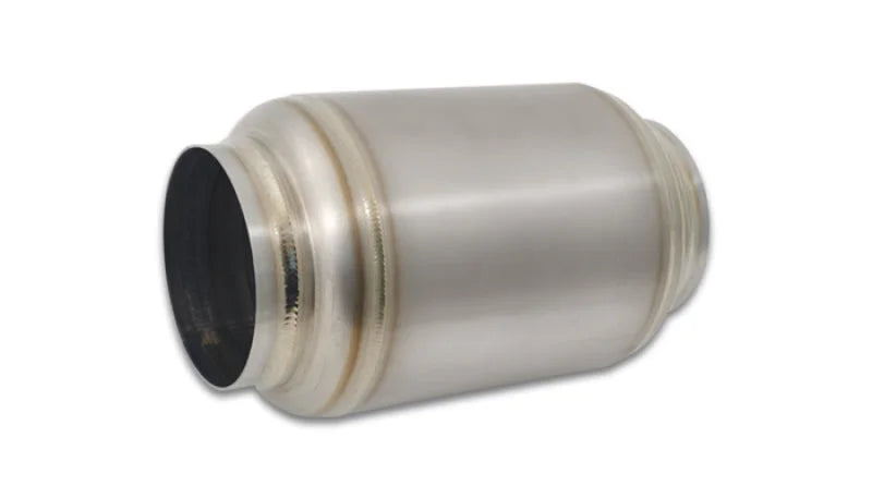 Vibrant Titanium Muffler w/Natural Tip 3.5in. Inlet / 3.5in. Outlet / 5.5in Dia - Main Product View