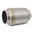 Load image into Gallery viewer, Vibrant Titanium Muffler w/Natural Tip 3.5in. Inlet / 3.5in. Outlet / 5.5in Dia - Side View