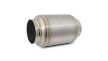 Load image into Gallery viewer, Vibrant Titanium Muffler w/Natural Tip 3.5in. Inlet / 3.5in. Outlet / 5.5in Dia - Side View