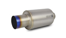 Load image into Gallery viewer, Vibrant Titanium Muffler w/Straight Cut Burnt Tip 2.5in. Inlet / 2.5in. Outlet - Side View