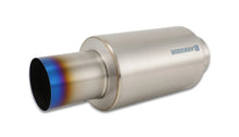 Load image into Gallery viewer, Vibrant Titanium Muffler w/Straight Cut Burnt Tip 4in Inlet / 4in Outlet - Main Product View