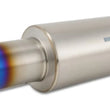 Load image into Gallery viewer, Vibrant Titanium Muffler w/Straight Cut Burnt Tip 4in Inlet / 4in Outlet - Detail View