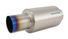 Load image into Gallery viewer, Vibrant Titanium Muffler w/Straight Cut Burnt Tip 4in Inlet / 4in Outlet - Detail View