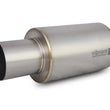 Load image into Gallery viewer, Vibrant Titanium Muffler w/Straight Cut Natural Tip 3in. Inlet / 3in. Outlet - Side View